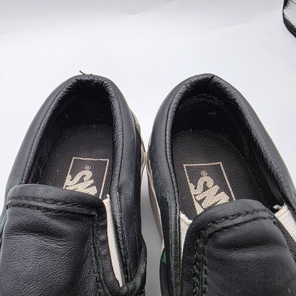 Vans Old Skool Stacked Womens Size 5 Shiny Black Silver White Platform Sneaker - Picture 9 of 13